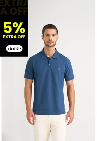 Polo Para Hombre Semi Fit Detalle Jacquard Polo Para Hombre Semi Fit Detalle Jacquard Azul Oscuro XXL VÉLEZ Vélez