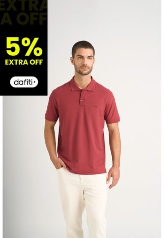 Polo Para Hombre Semi Fit Detalle Jacquard Polo Para Hombre Semi Fit Detalle Jacquard Vinotinto XXL VÉLEZ Vélez