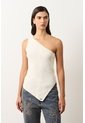 Top Tejido Asimetrico Para Mujer Quimera Top Tejido Asimetrico Para Mujer Quimera Crema XS VÉLEZ de Vélez