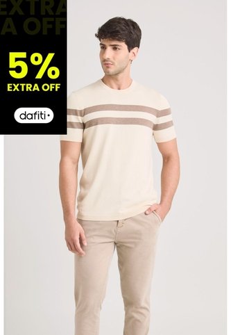 Camiseta Franjas 2 Tejida Para Hombre Manga Corta Camiseta Franjas 2 Tejida Para Hombre Manga Corta Arena XL VÉLEZ Vélez