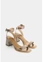 Sandalia Tacón Terra De Cuero Para Mujer Brillo Sandalia Tacón Terra De Cuero Para Mujer Brillo Plata 38 VÉLEZ de Vélez