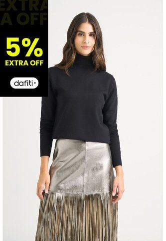 Sweater Tejido Básico Maqui Para Mujer Cuello Tortuga Sweater Tejido Básico Maqui Para Mujer Cuello Tortuga Negro XL VÉLEZ Vélez