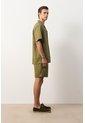 Camisa Manga Corta En Lino Para Hombre Málaga Camisa Manga Corta En Lino Para Hombre Málaga Verde Oliva XL VÉLEZ de Vélez