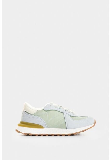 Tenis De Cuero Gamuzado Y Textil Para Mujer Boreal Tenis De Cuero Gamuzado Y Textil Para Mujer Boreal Agua Marina 35 VÉLEZ