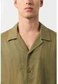 Camisa Manga Corta En Lino Para Hombre Málaga Camisa Manga Corta En Lino Para Hombre Málaga Verde Oliva XL VÉLEZ de Vélez