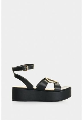 Sandalia Plataforma De Cuero Para Mujer Lagoon Sandalia Plataforma De Cuero Para Mujer Lagoon Negro 39 VÉLEZ