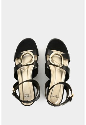Sandalia Plataforma De Cuero Para Mujer Lagoon Sandalia Plataforma De Cuero Para Mujer Lagoon Negro 39 VÉLEZ