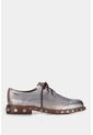Zapatos Cordón Oxford De Cuero Folia Para Mujer Detalle De Taches Zapatos Cordón Oxford De Cuero Folia Para Mujer Detalle De Taches Gris Pistola 39 Vélez de Vélez