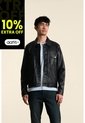 Chaqueta Trucker Paraná De Cuero Para Hombre Corte Clásico Chaqueta Trucker Paraná De Cuero Para Hombre Corte Clásico Negro L VÉLEZ de Vélez