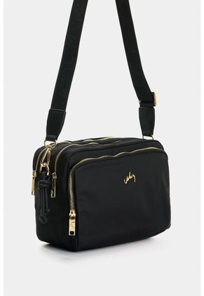 Manos Libres En Lona Y Cuero Para Mujer Square Manos Libres En Lona Y Cuero Para Mujer Square Negro VÉLEZ