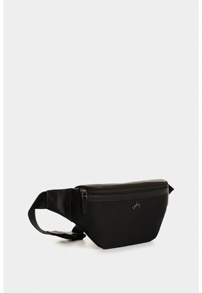 Riñonera En Lona Y Cuero Para Hombre Sira Riñonera En Lona Y Cuero Para Hombre Sira Negro VÉLEZ