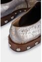 Zapatos Cordón Oxford De Cuero Folia Para Mujer Detalle De Taches Zapatos Cordón Oxford De Cuero Folia Para Mujer Detalle De Taches Gris Pistola 39 Vélez de Vélez