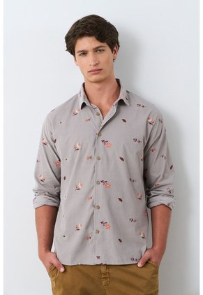 Camisa Lyra 2 Manga Larga Para Hombre Semi Fitted Camisa Lyra 2 Manga Larga Para Hombre Semi Fitted Gris M VÉLEZ