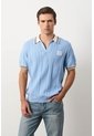 Polo Manga Corta Para Hombre Polo Manga Corta Para Hombre Azul Claro XS VÉLEZ de Vélez