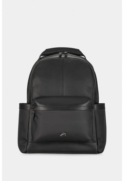 Morral San Patricio De Cuero Y Lona Para Hombre Aplique Metálico Morral San Patricio De Cuero Y Lona Para Hombre Aplique Metálico Negro VÉLEZ