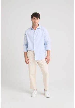 Camisa Oxford Manga Larga Calagua Para Hombre Semifitted Camisa Oxford Manga Larga Calagua Para Hombre Semifitted Azul Claro M VÉLEZ