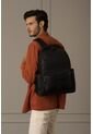 Morral San Patricio De Cuero Y Lona Para Hombre Aplique Metálico Morral San Patricio De Cuero Y Lona Para Hombre Aplique Metálico Negro VÉLEZ de Vélez