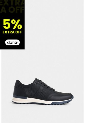 Tenis Vuelos De Cuero Para Hombre Combinación De Texturas Tenis Vuelos De Cuero Para Hombre Combinación De Texturas Negro 44 VÉLEZ Vélez