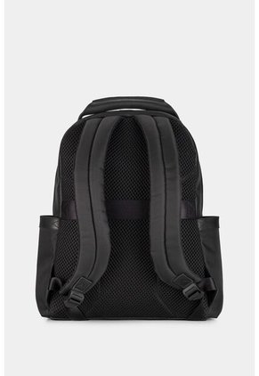 Morral San Patricio De Cuero Y Lona Para Hombre Aplique Metálico Morral San Patricio De Cuero Y Lona Para Hombre Aplique Metálico Negro VÉLEZ