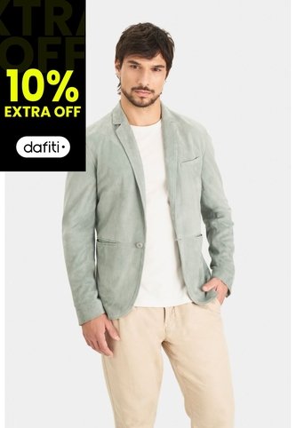 Blazer Niger De Gamuza Para Hombre Fit Semi Ajustado Blazer Niger De Gamuza Para Hombre Fit Semi Ajustado Agua Marina M VÉLEZ Vélez