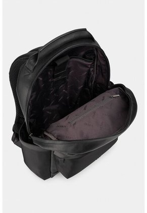 Morral San Patricio De Cuero Y Lona Para Hombre Aplique Metálico Morral San Patricio De Cuero Y Lona Para Hombre Aplique Metálico Negro VÉLEZ