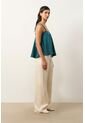 Camisa Canes Fit Holgado Para Mujer Detalle Trenzado Camisa Canes Fit Holgado Para Mujer Detalle Trenzado Azul Aguamarina S VÉLEZ de Vélez
