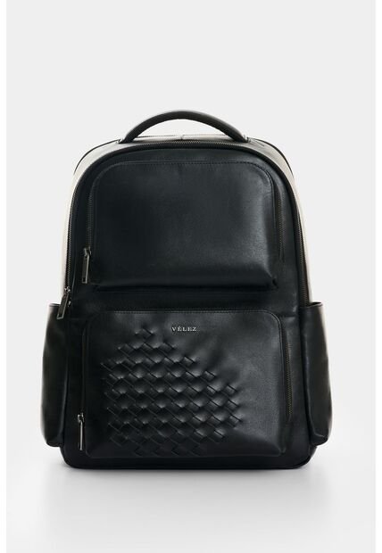 Morral Monet 3.0 En Cuero Con Tejido Para Hombre Morral Monet 3.0 En Cuero Con Tejido Para Hombre Negro VÉLEZ
