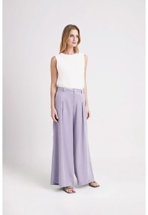 Pantalón Palazzo Caltha Para Mujer Fit Holgado Pantalón Palazzo Caltha Para Mujer Fit Holgado Lila 06 Vélez