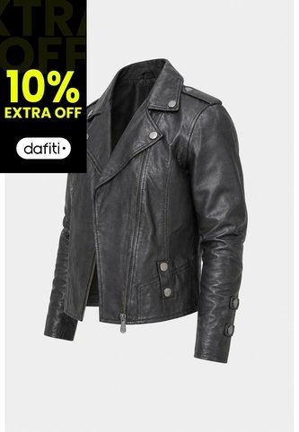 Chaqueta Biker De Cuero Para Mujer Charreteras Negro Chaqueta Biker De Cuero Para Mujer Charreteras Negro S VÉLEZ Vélez