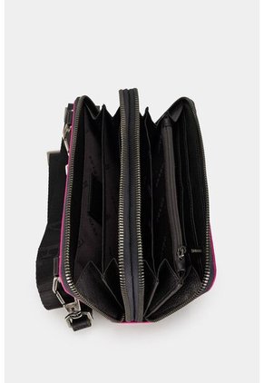 Billetera Porta Chequera Singapur De Cuero Para Mujer Con Reata Billetera Porta Chequera Singapur De Cuero Para Mujer Con Reata Negro Vélez