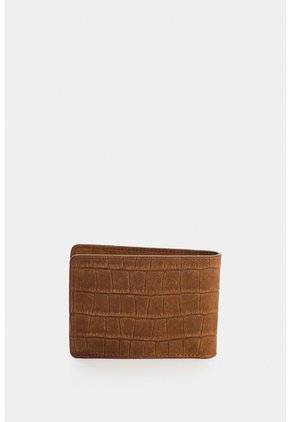 Billetera En Cuero Nobuck Croco Para Hombre Tessa 2.0 Billetera En Cuero Nobuck Croco Para Hombre Tessa 2.0 Miel VÉLEZ