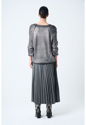 Falda Plisada Alma Para Mujer Tejido De Punto Falda Plisada Alma Para Mujer Tejido De Punto Gris 10 VÉLEZ