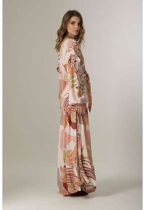 Maxi Vestido Largo Para Mujer Estampado Natural