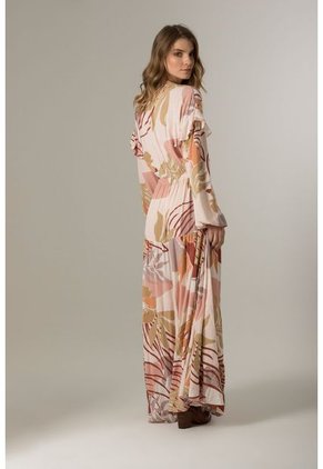 Maxi Vestido Largo Para Mujer Estampado Natural