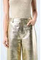 Pantalón En Cuero Folia Para Mujer Wide Leg Pantalón En Cuero Folia Para Mujer Wide Leg Dorado 10 VÉLEZ de Vélez