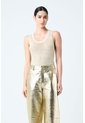 Pantalón En Cuero Folia Para Mujer Wide Leg Pantalón En Cuero Folia Para Mujer Wide Leg Dorado 10 VÉLEZ de Vélez