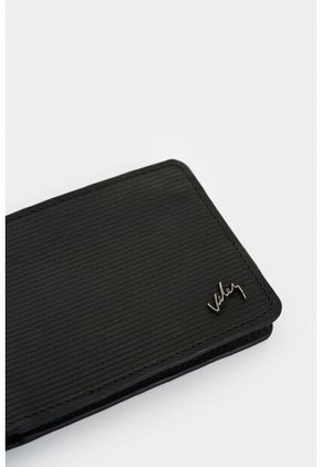 Billetera Vértice De Cuero Para Hombre Placa Rayas Billetera Vértice De Cuero Para Hombre Placa Rayas Negro VÉLEZ