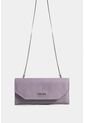 Porta Chequera De Cuero Liso Para Mujer Cadena Removible Porta Chequera De Cuero Liso Para Mujer Cadena Removible Lila Vélez de Vélez