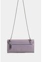 Porta Chequera De Cuero Liso Para Mujer Cadena Removible Porta Chequera De Cuero Liso Para Mujer Cadena Removible Lila Vélez de Vélez