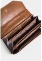 Porta Chequera De Cuero Liso Para Mujer Cadena Removible Porta Chequera De Cuero Liso Para Mujer Cadena Removible Lila Vélez de Vélez