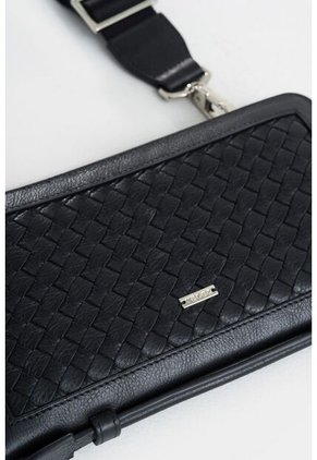 Manos Libres Elba De Cuero Para Hombre Tejido Frontal Manos Libres Elba De Cuero Para Hombre Tejido Frontal Negro VÉLEZ