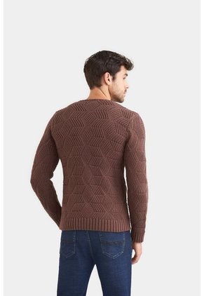 Sweater Tejido Para Hombre Figuras Geométricas Sweater Tejido Para Hombre Figuras Geométricas Cafe M Vélez