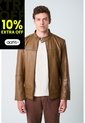 Chaqueta Bosa De Cuero Para Hombre Fit Semi Holgado Chaqueta Bosa De Cuero Para Hombre Fit Semi Holgado Miel XXL VÉLEZ de Vélez