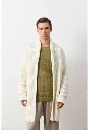 Cardigan Para Hombre Isla Cardigan Para Hombre Isla Crema M VÉLEZ