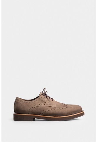 Zapatos De Cordón Alessio De Cuero Gamuza Para Hombre Efecto Escribiente Zapatos De Cordón Alessio De Cuero Gamuza Para Hombre Efecto Escribiente Arena 42 VÉLEZ Vélez
