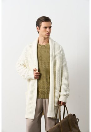 Cardigan Para Hombre Isla Cardigan Para Hombre Isla Crema M VÉLEZ