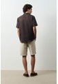 Camisa En Lino Manga Corta Siena Para Hombre Camisa En Lino Manga Corta Siena Para Hombre Cafe XL VÉLEZ de Vélez