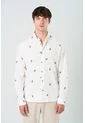 Camisa Manga Larga Semi Fitted Para Hombre Sienna Camisa Manga Larga Semi Fitted Para Hombre Sienna Crema XXL VÉLEZ de Vélez