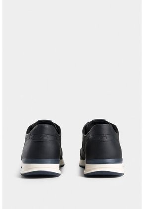 Tenis Vuelos De Cuero Para Hombre Combinación De Texturas Tenis Vuelos De Cuero Para Hombre Combinación De Texturas Negro 43 VÉLEZ