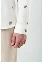 Camisa Manga Larga Semi Fitted Para Hombre Sienna Camisa Manga Larga Semi Fitted Para Hombre Sienna Crema XXL VÉLEZ de Vélez